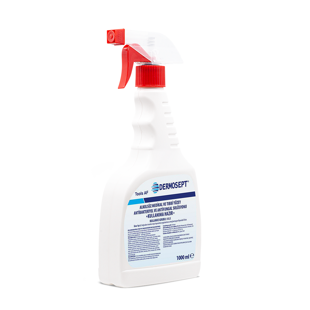 ALKOL BAZLI MEDİKAL VE TIBBİ YÜZEY DEZENFEKTANI DERMOSEPT TOOL AF 1 LİTRE SPREY